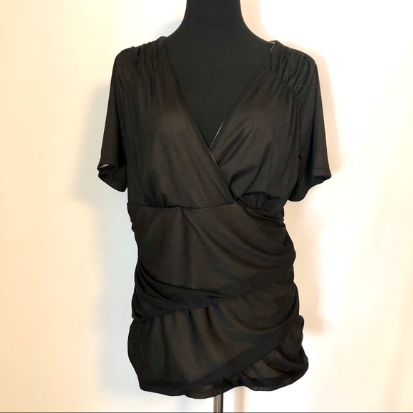 Maurices Tops - Maurices Lined Ruched Black Blouse 💞Mix & Match